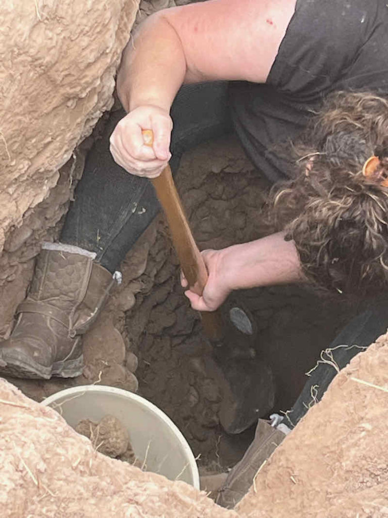 Almost done digging a 10 foot hole for septic approval.